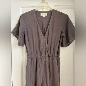 Anthropologie gray jumpsuit
